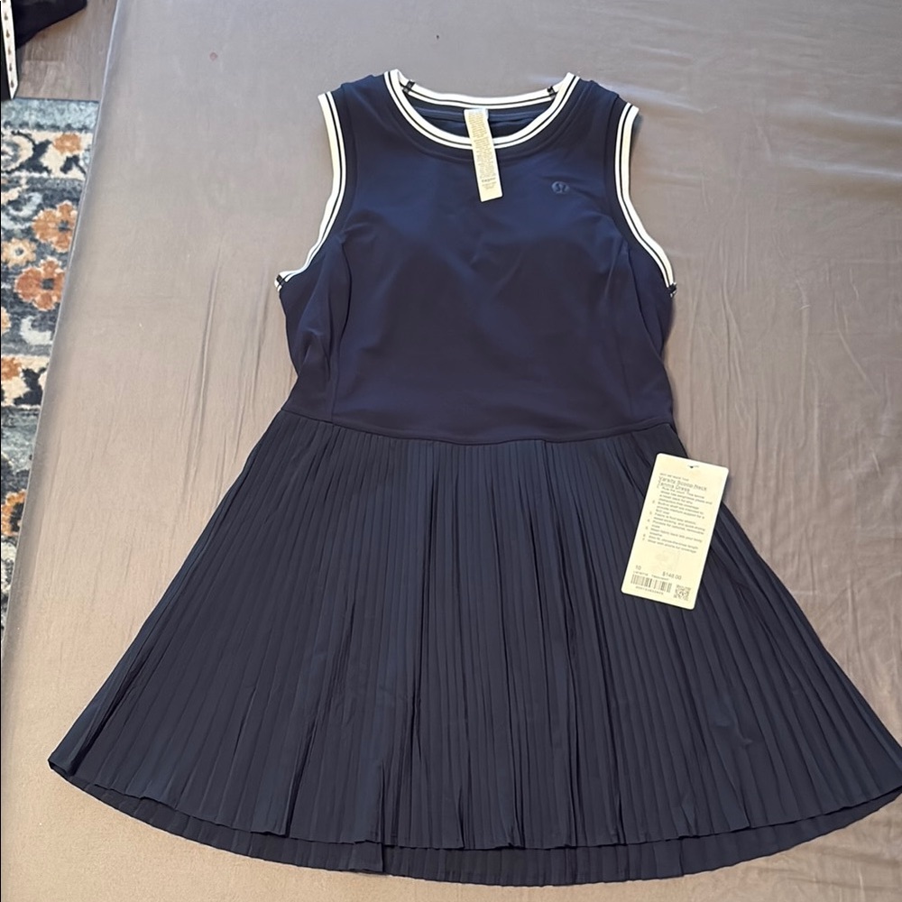 Lululemon Athletica Blue Fit and Flare Sleeveless Dress